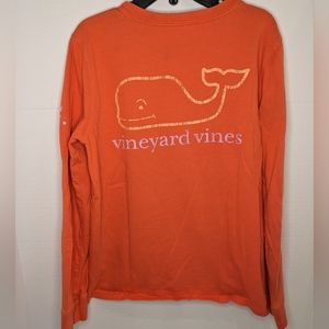 Long sleeve red/pink vineyard vines shirt size Medium (10/12)
